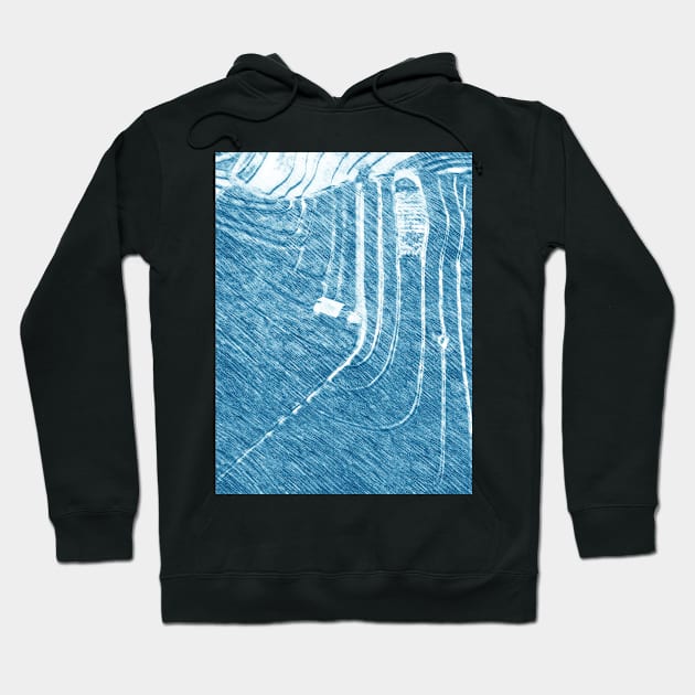 rice field in cyan Hoodie by Banyu_Urip